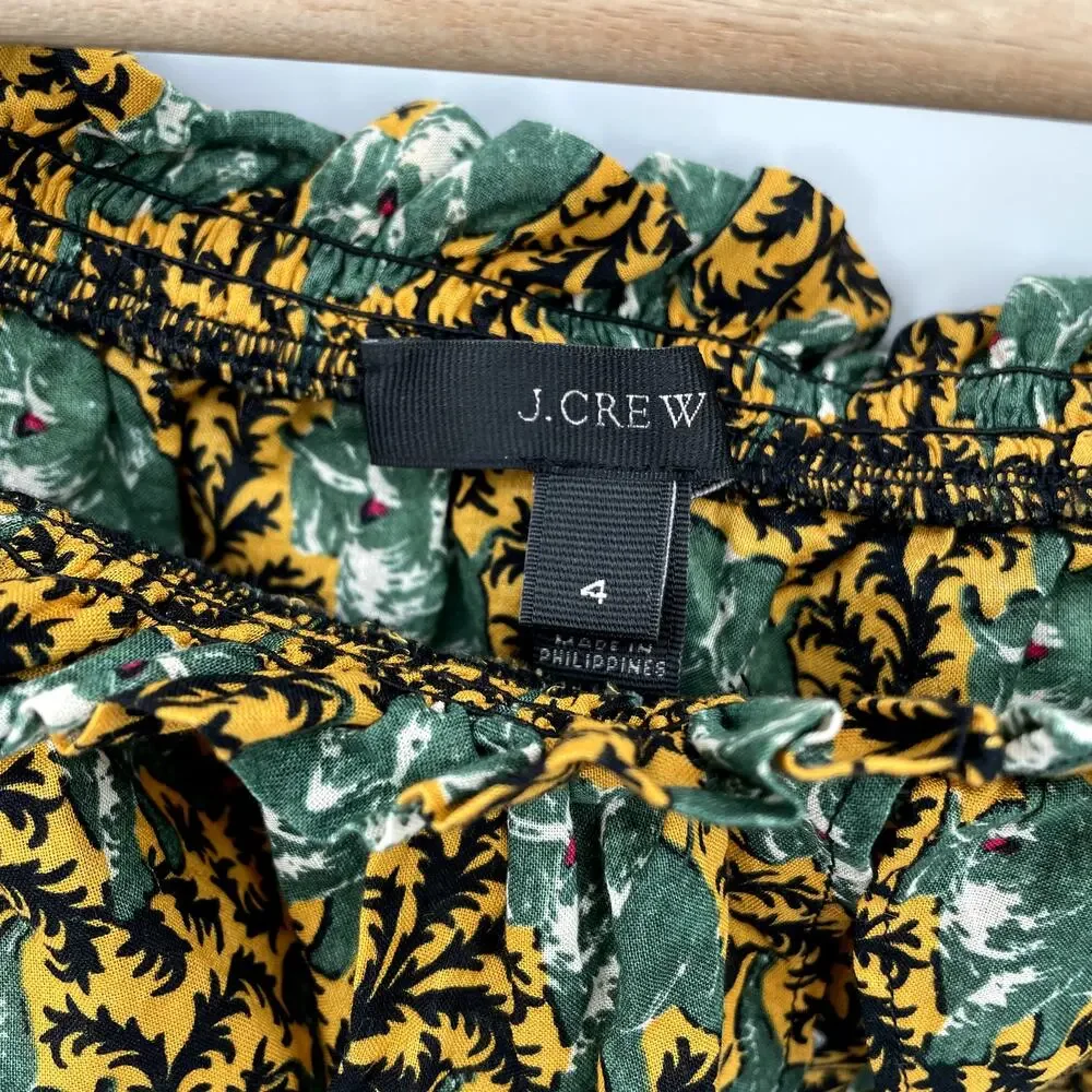 J. Crew Off The Shoulder Ratti Elephant Print Top // 4